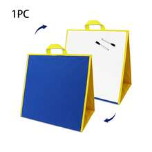 hoojojo 一套可折叠手持式毛毡磁性白板，适用于儿童、教育辅助工具、教师辅助工具和学习用品，立式三角形展示板，返校教室家庭适用 - 彩色 - 查看 16