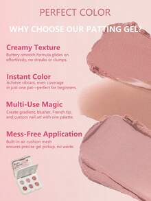 Pat Pat Gel Nail Polish 6 Colors, Dip Dye Gradient Nail Art Tools, Flower Painting Striped Nail Art, UV/LED Cured No Wipe Manicure Set, Recommended For Home And Salon, Perfect Colors - 彩色 - 查看 3