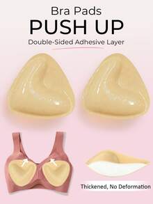 1对女士隐形双面硅胶粘性胸垫，可重复使用，上托提拉，防水加厚衬垫，适用于比基尼、泳衣和无肩带文胸 - 彩色 - 查看 23