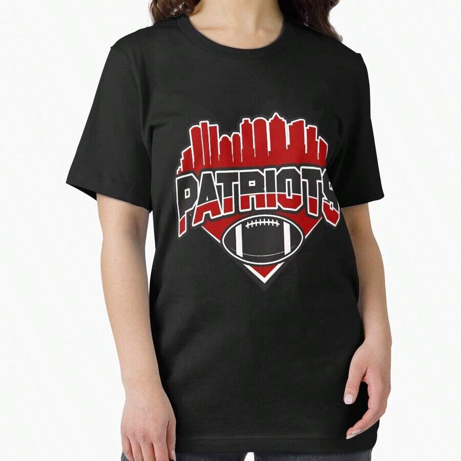 Patriots Football, Skyline Football Team  Essential T-Shirt - Negro - Ver 1