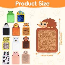 7pcs Children's Animal Texture Mats Set - Includes 7 Tactile Learning Squares With Adorable Cartoon Animal Patterns, Vibrant Colors And Diverse Textures, Early Education, Montessori Learning; Fun And Educational Gift For Girls And Boys, Suitable For Birthday, Holiday Or Early Learning - Multicolor - View 7
