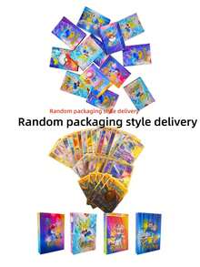 55pcs Unique Pokemon 3D Trading Cards, Original Pikachu Anime Merchandise, Tabletop Game Cards, Suitable For Collection, Random Packaging - Multicolor - View 4