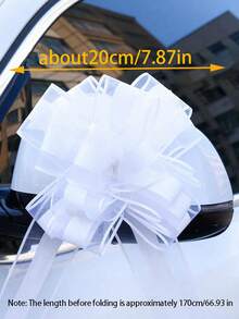 10pcs Snowflake Organza Ribbon Bows, Confession Ribbon Snow Gauze Hand-Pulled Flower, Gift Wrapping Ribbons, Ribbons For Crafts, Parties, Weddings, Wedding Cars - Multicolor - View 8