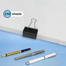 40 piezas de clips para carpetas extra grandes de 5,08 cm (2 pulgadas) para uso de oficina - Negro - Ver 2