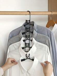 1pc 5-Tier Heavy Duty Closet Organizer Rack, Space Saving Clothes, Pants Hanger, Multi-Function Hanging Garment Display Rack, Wardrobe Accessory Storage Rack For Tie, Scarf, Camisole, Bra, Dress, Pants, Jeans, Suit, T-Shirt, Skirt, Suitable For Dorm/Home Use - Multicolor - View 7