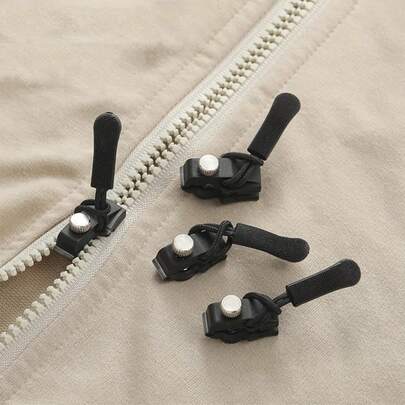 9Pcs 3 Different Size Zipper Repair Kit With Detachable Zipper Pulls, Suitable, Zipper Repair Kit Universal Zipper Fixer Replacement Zippers Black Quick Install For Bags, Jackets, Clothes And Boots, No Tools Required