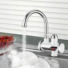 Calentador instantáneo de agua del grifo/calentador de agua para cocina, baño, oficina, restaurantes, laboratorios, clínicas, salones de belleza, calentadores eléctricos de agua con cabezal LED, cuerpo y trasero, toallitas - A - Ver 1