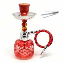 Mini Hookah Set - Made Of Sturdy And Durable Metal, Decorated With Animal Motifs, Suitable For Home Or Bar Use, Featuring A Water Filtration System, A Decorative Hookah, And Exquisite Craftsmanship. - one-size - View 8