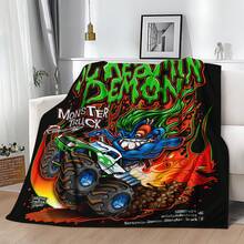 1PC 3D Monster Jam Monster Truck Cartoon Blanket, Edgy Gift For Motorsports Fans, Themed Man Cave Decor, Retro Sci-Fi Party Accent & Race Day Souvenir,Soft Throw Blanket For Home Bedroom Bed Sofa Picnic Travel Office Cover Blanket - nhiều màu 22 - Xem 3