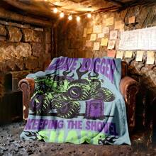 1PC 3D Monster Jam Monster Truck Cartoon Blanket, Edgy Gift For Motorsports Fans, Themed Man Cave Decor, Retro Sci-Fi Party Accent & Race Day Souvenir,Soft Throw Blanket For Home Bedroom Bed Sofa Picnic Travel Office Cover Blanket - nhiều màu 31 - Xem 2