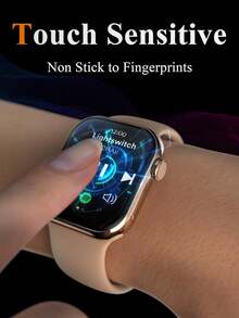 8pcs Hydrogel Screen Protector Film Compatible With Apple Watch 49mm, 45mm, 41mm, 40mm, 44mm, 46mm And 42mm. This Soft Film Is Not Glass, Compatible With Series 10, 9, 8, 7, 6, 5, 4 And SE Series. Essential Screen Protector For Daily Protection, Office, Home Watch Screen Protector Film Watch Accessories, Waterproof, Anti-Scratch, Anti-Fingerprint Full Coverage. - Clear - View 5