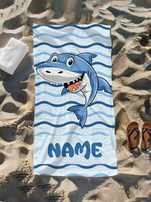 Personalized Children's Beach Towel, Perfect Summer Birthday Gift, Suitable For Various Summer Occasions. Customizable Beach Towel And Accessories, Applicable For Beach, Swimming Pool, Travel, Camping, Yoga And Other Scenarios. - Multicolor - View 8