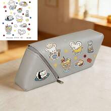 2-In-1 Rhombus Zipper Silicone Stationery Pouch, Dual-Use Desk Mat & Pencil Case For Students - 3D Pencil Case - View 3