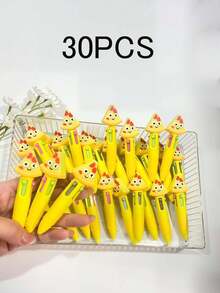 30支儿童卡通多色笔，4合1可爱儿童笔 - 60支圆珠笔，趣味礼品套装，生日和儿童派对的理想之选 - 令人愉悦的多色笔礼品 - 彩色 - 查看 22