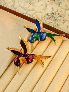 1pc Luxury Green Crystal Rhinestone Bird Brooch Pin, Suitable For Daily Wear By Men And Women - bird brooch - View 7