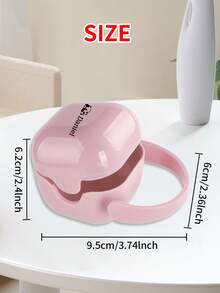 1/2 Custom Name Pacifier Organizer, Personalized Pacifier Organizer, Customizable Pacifier Organizer Gift, PP Plastic Pacifier Box, Portable Pacifier Teether Box, 9.5x6 Cm, Pink/Green/Purple/Blue/White, 15 Logos Available, Space-Saving - Style a - View 3