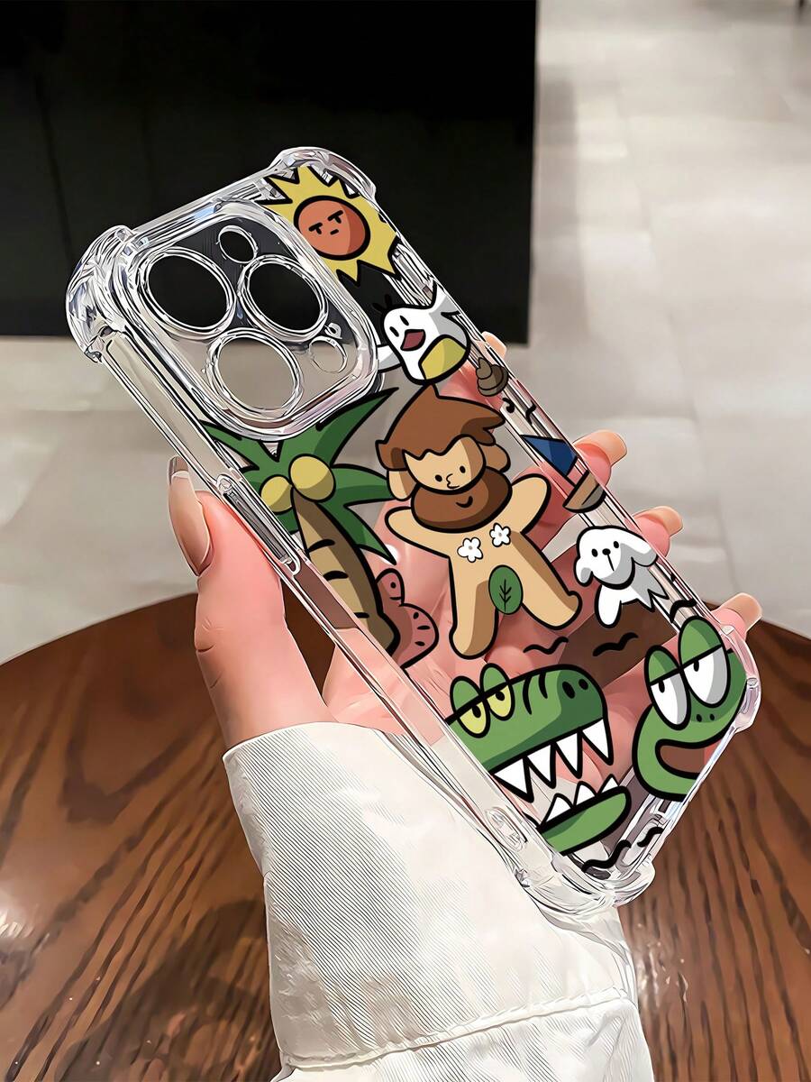 Funda para teléfono con espejo y diseño de Sunny Jungle Friends. También funciona como espejo y es compatible con 17, 16 Pro Max, 15 Pro Max, 13 y 12. Fabricada en TPU, ofrece protección contra golpes y caídas. Es el regalo perfecto para familiares, amigos, ocasiones especiales, novios/novias, cumpleaños, vacaciones o cualquier celebración especial. - transparente - Ver 1