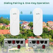 Puente Inalámbrico SQECH WB503X-S Puente Inalámbrico Punto a Punto con Puerto LAN de 100/100Mbps WiFi Puente de 3KM y 5 8G para PTP/PTMP con Antena de Alta Ganancia de 14dBi Alimentación POE 24V-55V - como en la foto - Ver 4