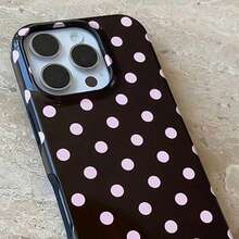 Jelly Black Polka Dot TPU Shockproof Full Coverage Protective Case Compatible With Apple 6/7/8/X/XS/XR/XS Max/11/12/13/14/15/16/17 Pro Max, Suitable As Birthday And Christmas Gifts For Couples, Women, Daughters, Boyfriends, Girlfriends, And Teenage Girls - Black - View 4