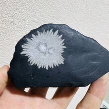 1 High-Quality Natural Chrysanthemum Stone Ornament Handmade With Natural Chrysanthemum Stone Pattern - Black and White - View 6