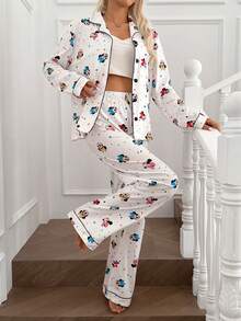 Conjunto de pijama con estampado de Minnie y Mickey Mouse de Disney - Multicolor - Ver 6