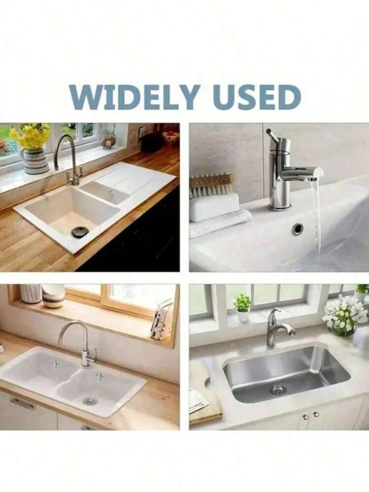 1/5/10pcs Plastic Sink Overflow Cover Universal 22-24mm Hole Diameter Basin Bathtub Drain Cover Circular Overflow Ring Kitchen Items Kitchen Accessories Kitchen Tools Home Bathroom Kitchen Essential Anti-Clogging Odor-Proof - New Model, Practical and Beautiful - View 10