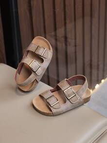 Children's Shoes, Summer Girls' Sandals, Boys' Roman Shoes, Kids' Beach Shoes, Baby Shoes - Khaki - View 2