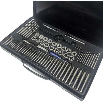 Metric Tap And Die Set 76Pc Kit Professional Split Dies Wrench & AutoJk Case