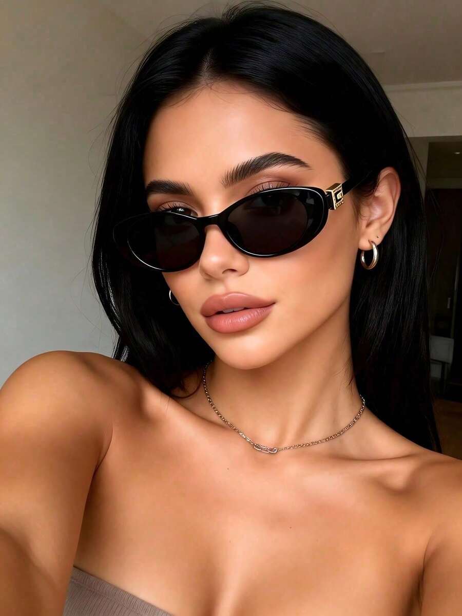 1 chiếc kính gọng nhựa dành cho nữ, kiểu dáng cổ điển, thời trang, đa năng, phù hợp với phong cách đường phố, sinh hoạt hàng ngày, đi học, công sở, một phụ kiện lý tưởng cho phái nữ. - Nhiều màu - Xem 1