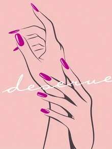 Monina 24片Y2K杏色亮片水钻假指甲，夜光时尚美甲，适合日常、通勤、旅行等各种场合的美甲用品 - 粉色 - 查看 10