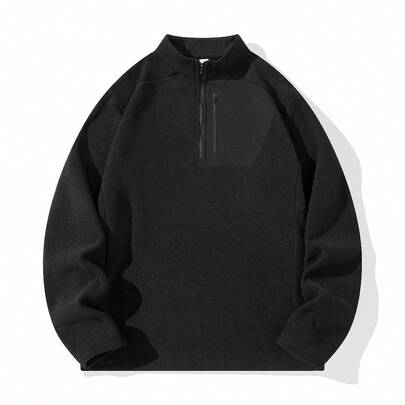 Mubberry Unique Mens Fleece Sweatshirt Jacket Pullover Pockets Warm Winter Jacket Thermal