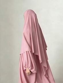 1条女士尼达头巾，带系带，适合穆斯林女性日常佩戴和祈祷，四季皆宜 - 彩色 - 查看 21