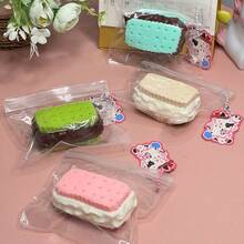 1个苏打饼干造型挤压玩具 - 解压玩具 - 挤压玩具 - 软玩具 - 捏捏乐玩具 - 指尖玩具 - 史迪奇玩具 - 旅行玩具 - 课堂指尖玩具 - 迷你洗澡玩具 - 圣诞文具减压球，生日礼物，完美礼物，复活节礼物，圣诞节礼物，万圣节礼物，平安夜礼物 - 彩色 - 查看 2