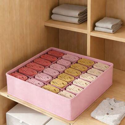 1/3 piezas Cajas de almacenamiento de tela plegables, diseño con compartimentos para organizar ropa interior, calcetines, sujetadores, cajas organizadoras de cajones para el armario