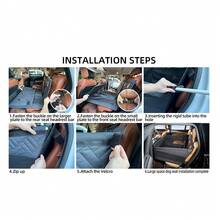 Hard Bottom Dog Cat Car Seat For Large/Medium Pet Booster Back Seat Extender - Multicolor - View 4