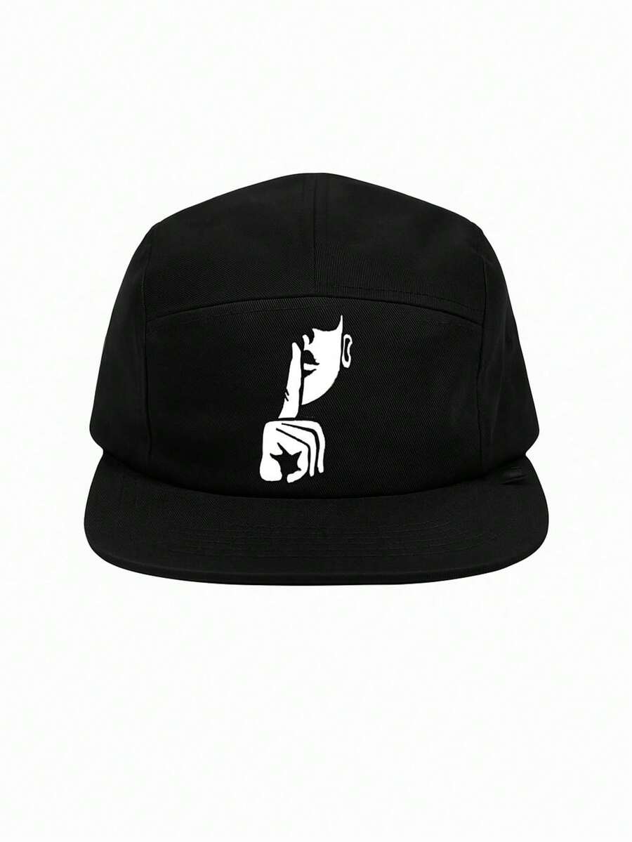 Black Graphite Five Panel Cap On - Black Shiu - View 1