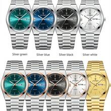 POEDAGAR Luxury Watches For Men Stainless Steel Waterproof Luminous Man Watch Date Week Fashion Casual Men's Quartz Watch - 金色 - 查看 4