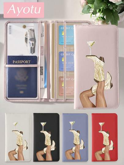 Ayotu Western Cowboy Boot Pattern Vehicle Registration And Insurance Document Organizer Box - Glove Compartment Storage Box, Suitable For Storing Important Documents, Driver's License, Passport, Cards, Auto Parts And Other Accessories. This Unisex Storage Box Is An Ideal Gift For Car, Truck, Motorcycle And Trailer Owners, And Also A Great Present For Christmas, Birthday Or New Year