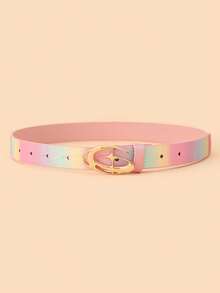 1pc Kids New Star Buckle Belt, High Quality PU Waist Belt For Jeans, Dresses, Student Waistband - Multicolor - View 4