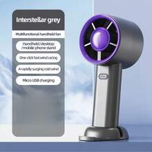 300mAh Mini Handventilator mit USB Schnellladung, leise und hochgeschwindig, tragbarer Elektroventilator, persönliche Nutzung Outdoor und auf Reisen, süßes Design - Verschiedenfarbig - Übersicht 7