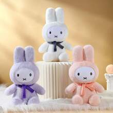 MIFFY 25厘米米菲和朋友们毛绒玩具，可爱卡通人物软毛绒玩偶，动漫收藏品，适合作为节日、生日派对礼物送给青少年、米菲粉丝和成年人，也可作为家居和办公室装饰品。 - 彩色 - 查看 2