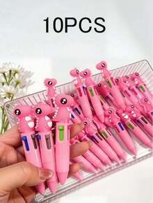 30支儿童卡通多色笔，4合1可爱儿童笔 - 60支圆珠笔，趣味礼品套装，生日和儿童派对的理想之选 - 令人愉悦的多色笔礼品 - 彩色 - 查看 17