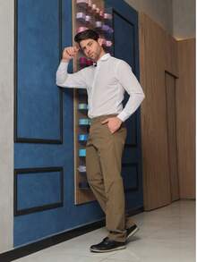 Khaki Tailored Trousers - Khaki - View 6