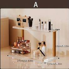 1 chiếc kệ đựng mỹ phẩm nhiều tầng màu vàng hiện đại - Được làm từ chất liệu gỗ và acrylic chắc chắn, tiết kiệm không gian, có các ngăn tiện dụng, thích hợp để treo tường, trong phòng tắm, v.v. - Nhiều màu - Xem 11