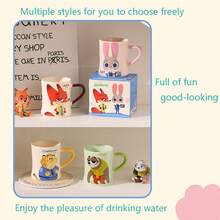 Disney Zootopia Cartoon Ceramic 10oz Camping Mug | For Espresso, Caffeine, Travel Coffee Cup | Home & Kitchen Essentials, Cute Gift & Collectible - Multicolor - View 8