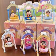 CRAYON SHINCHAN Japanese Anime Cartoon Character Swing Series Ornament Blind Box, Desktop Ornament, Home Decoration Ornament, Fan Enthusiast Collection Gift, Car Interior Ornament, Office Desktop Ornament, Party Gift, Party Accessory, Classroom Reward, Back To School Season, Birthday, Easter Gift [Mixed Shipment] - Multicolor - View 4