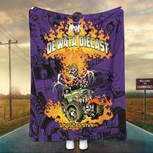 1PC 3D Monster Jam Monster Truck Cartoon Blanket, Edgy Gift For Motorsports Fans, Themed Man Cave Decor, Retro Sci-Fi Party Accent & Race Day Souvenir,Soft Throw Blanket For Home Bedroom Bed Sofa Picnic Travel Office Cover Blanket - nhiều màu 4 - Xem 4