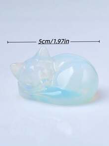 精美天然水晶雕刻猫咪，独特设计，蕴含能量的疗愈水晶宝石，能量疗愈冥想石，家居装饰礼品，便携易带，亦可作为节日礼物，来自 CUPIDCRYSTAL 品牌 - 水晶 (4cm/1.57in) - 查看 25