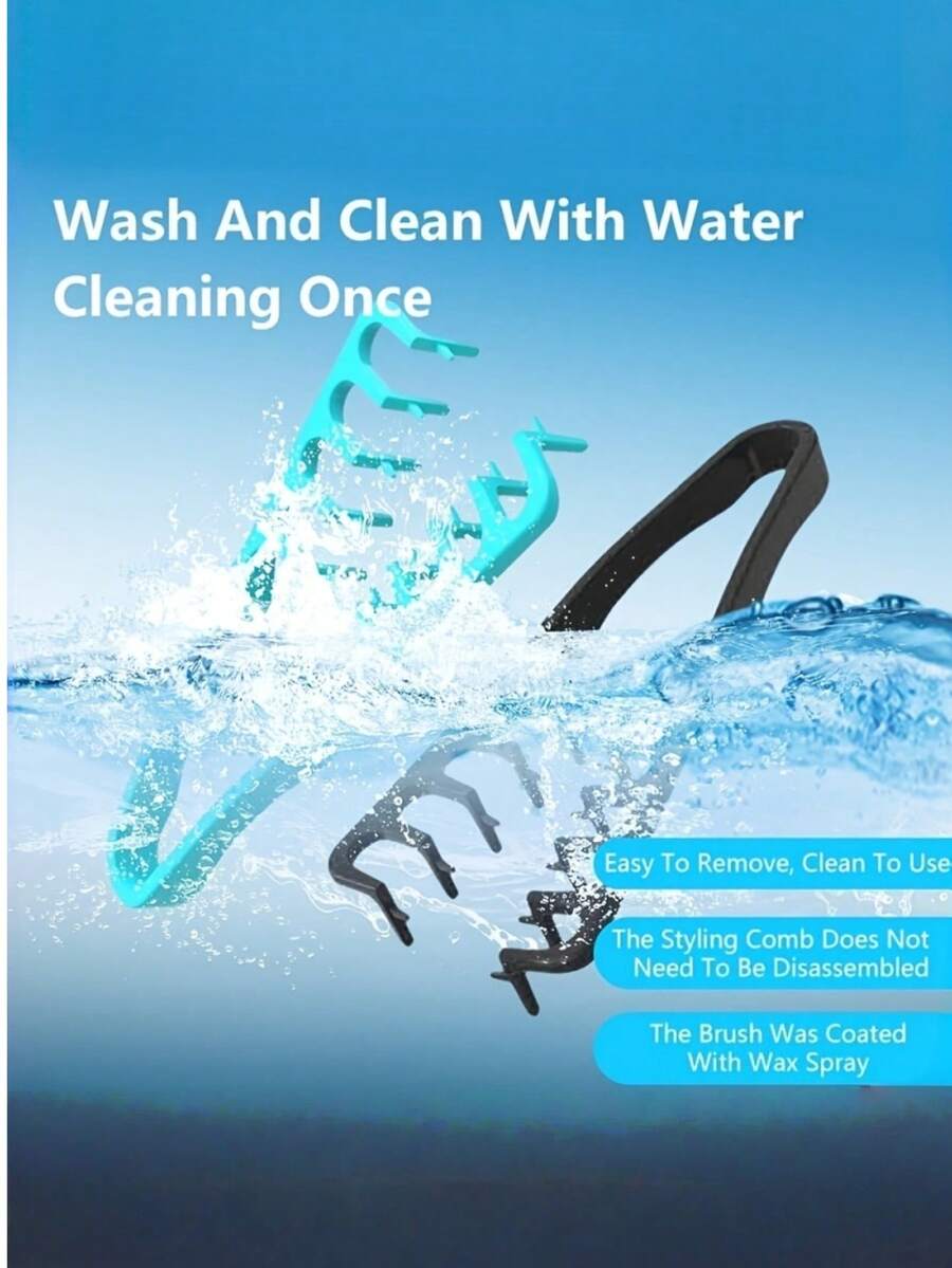 1/2pcs Textured Styling Comb - Hair Gap Coverage, Volume Boost, Unisex Hair Brush, Multi-Functional For Curling & Dyeing - Multicolor - View 1