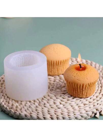 Khuôn silicon làm nến hình bánh kem, dùng để tự làm xà phòng thủ công, trang trí thạch cao, khuôn nến.